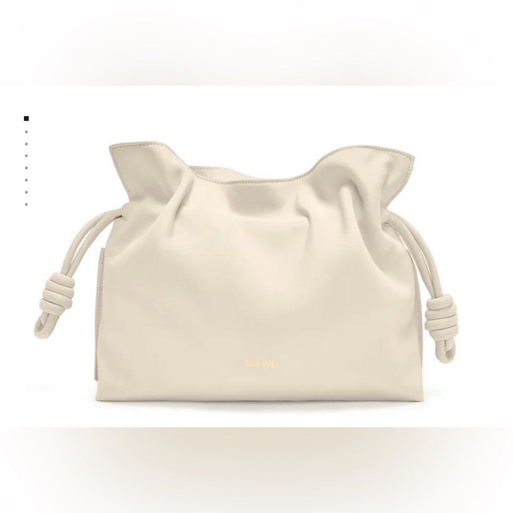 LOEWE Flamenco clutch in Nappa calfskin, Angora, medium, authentic, new with tag